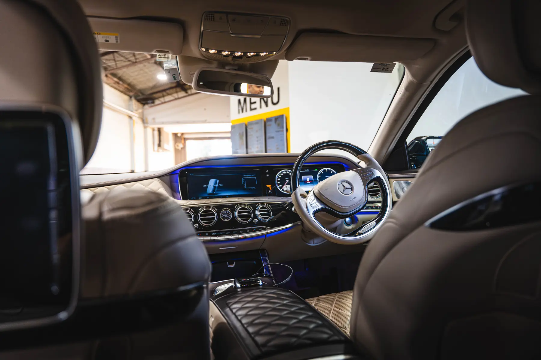Mercedes S Class interior after an interior detail